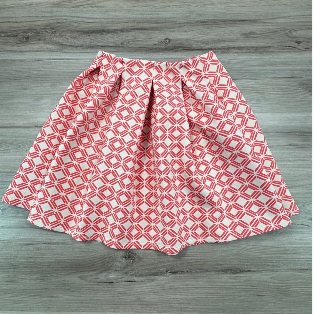 Pleated Pink Geometric Circle Skirt - Picture 13 of 14